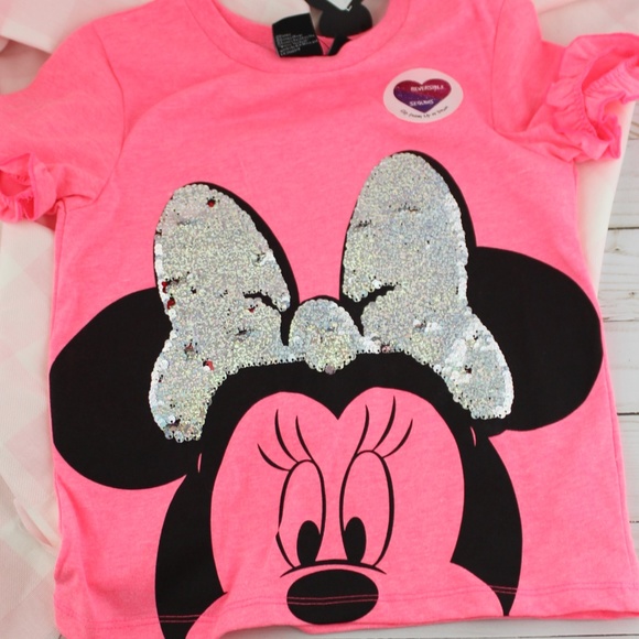 Minnie Mouse Sequin Ruffle Sleeve Tee - Picture 4 of 6